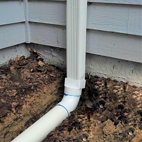 Cantey Gutters installs gutter downspout extensions in Charleston, Columbia, Greenville